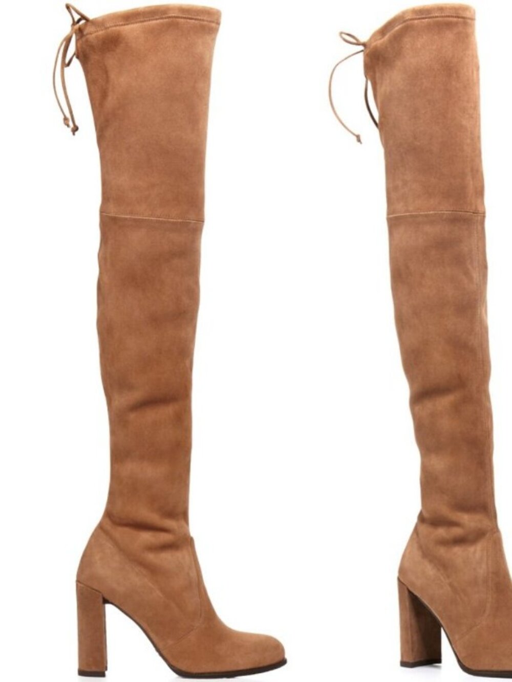 Stuart Weitzman "Hiline" Suede Over-the-Knee Boots | Nutmeg (Warm Tan) | Size 7